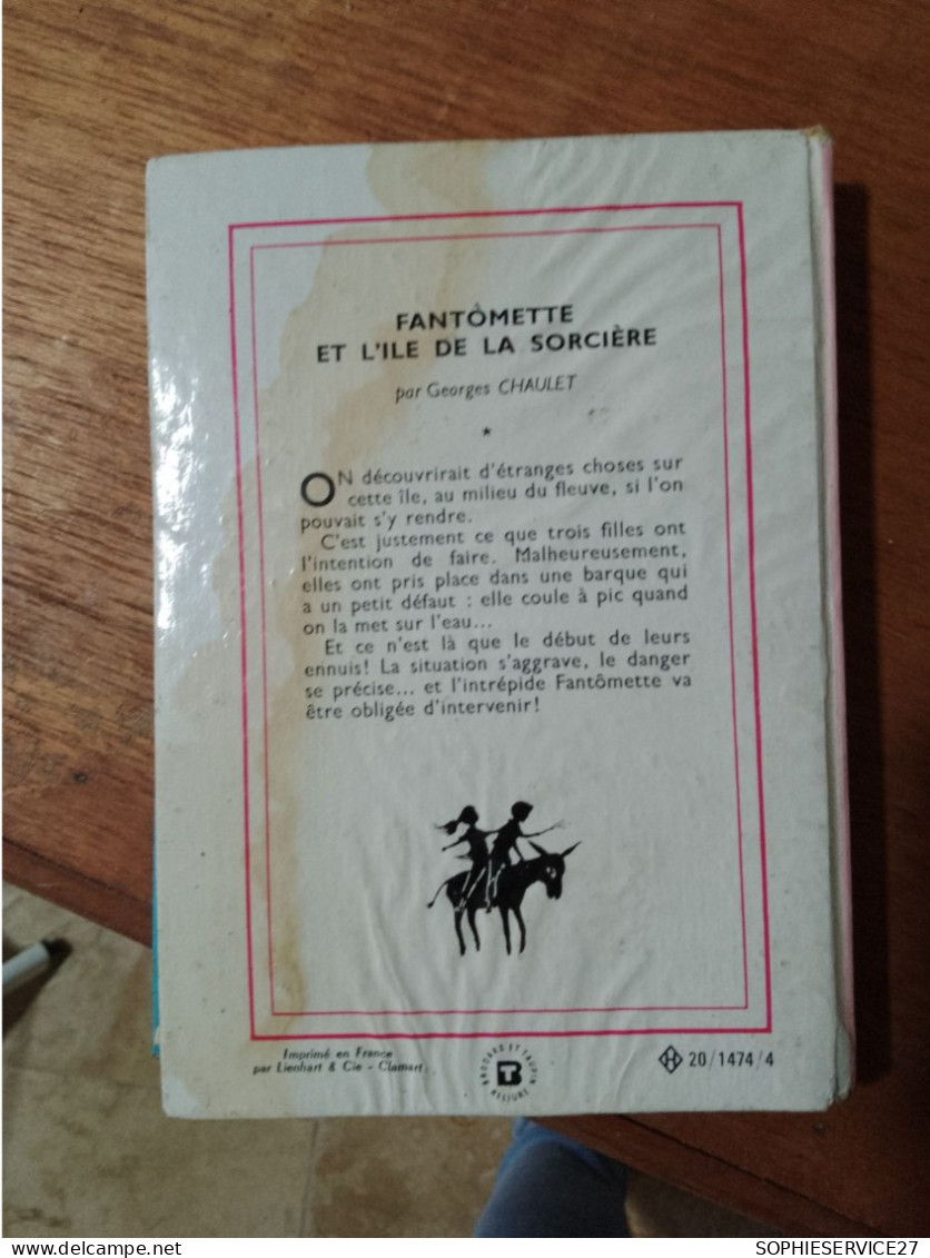 148 //  FANTOMETTE ET L'ILE DE LA SORCIERE PAR GEORGES CHAULET - Bibliotheque Rose