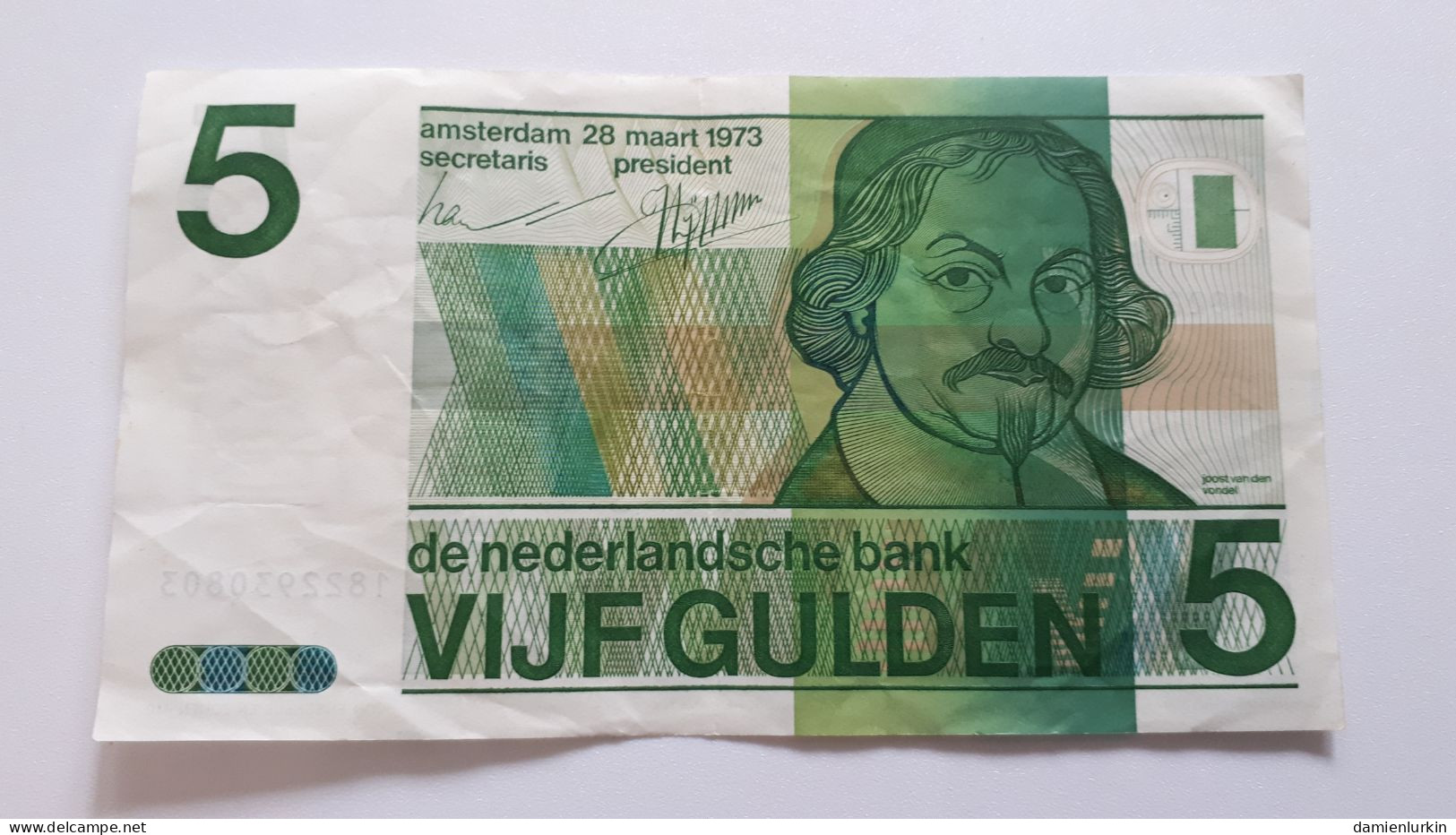 PAYS-BAS 5 GULDEN 28 MARS 1973 P-95a - 5 Florín Holandés (gulden)