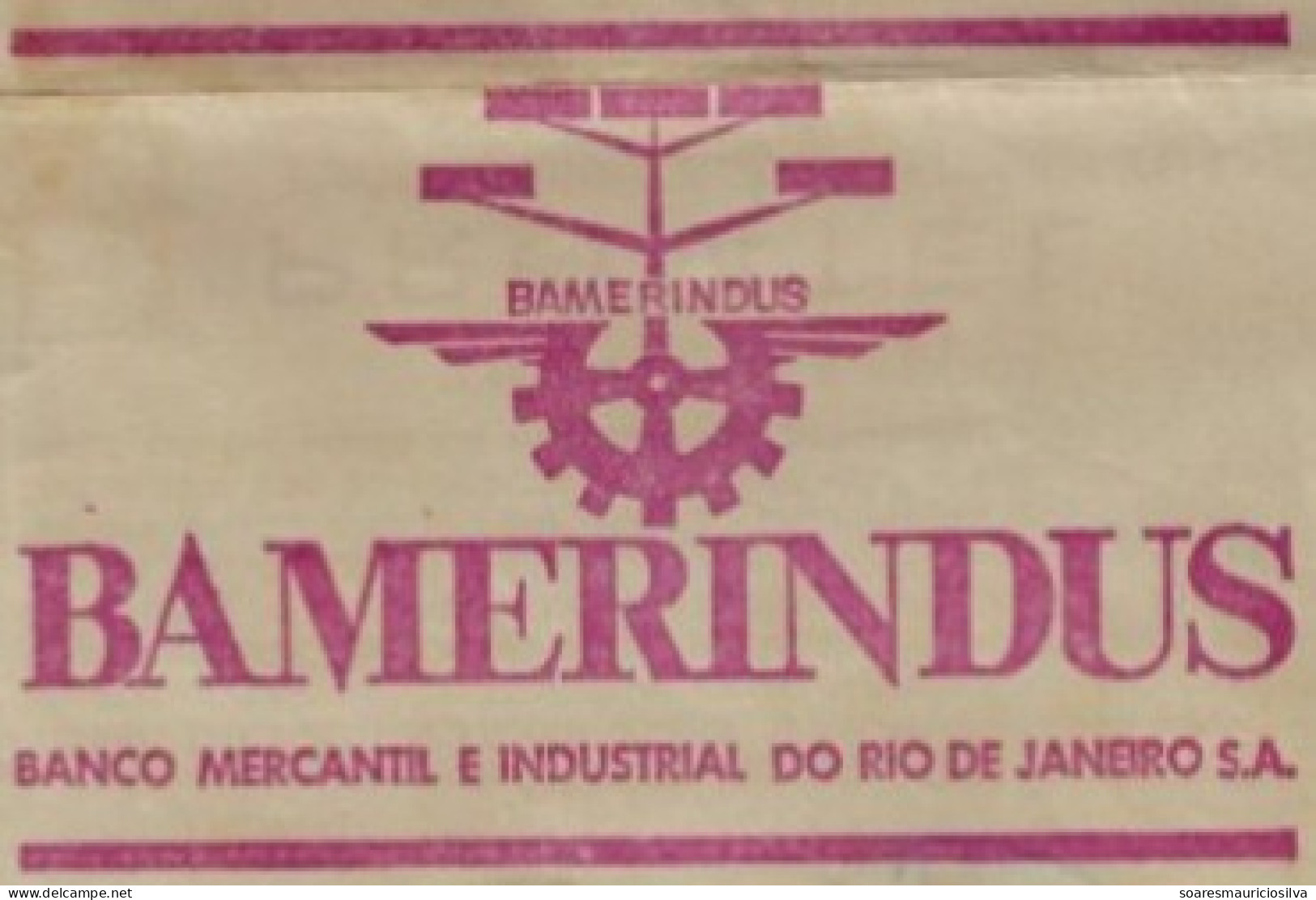 Brazil 1969 Telegram To Copacabana Authorized Advertising Bamerindus Mercantile Industrial Bank Rio De Janeiro Gear Tree - Brieven En Documenten