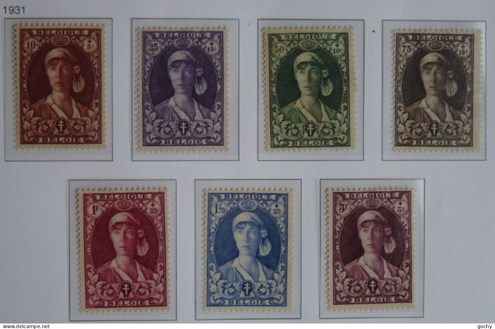 Belgium    N° 326 / 332 *   1931  Cat: 83 € - 1931-1934 Quepis