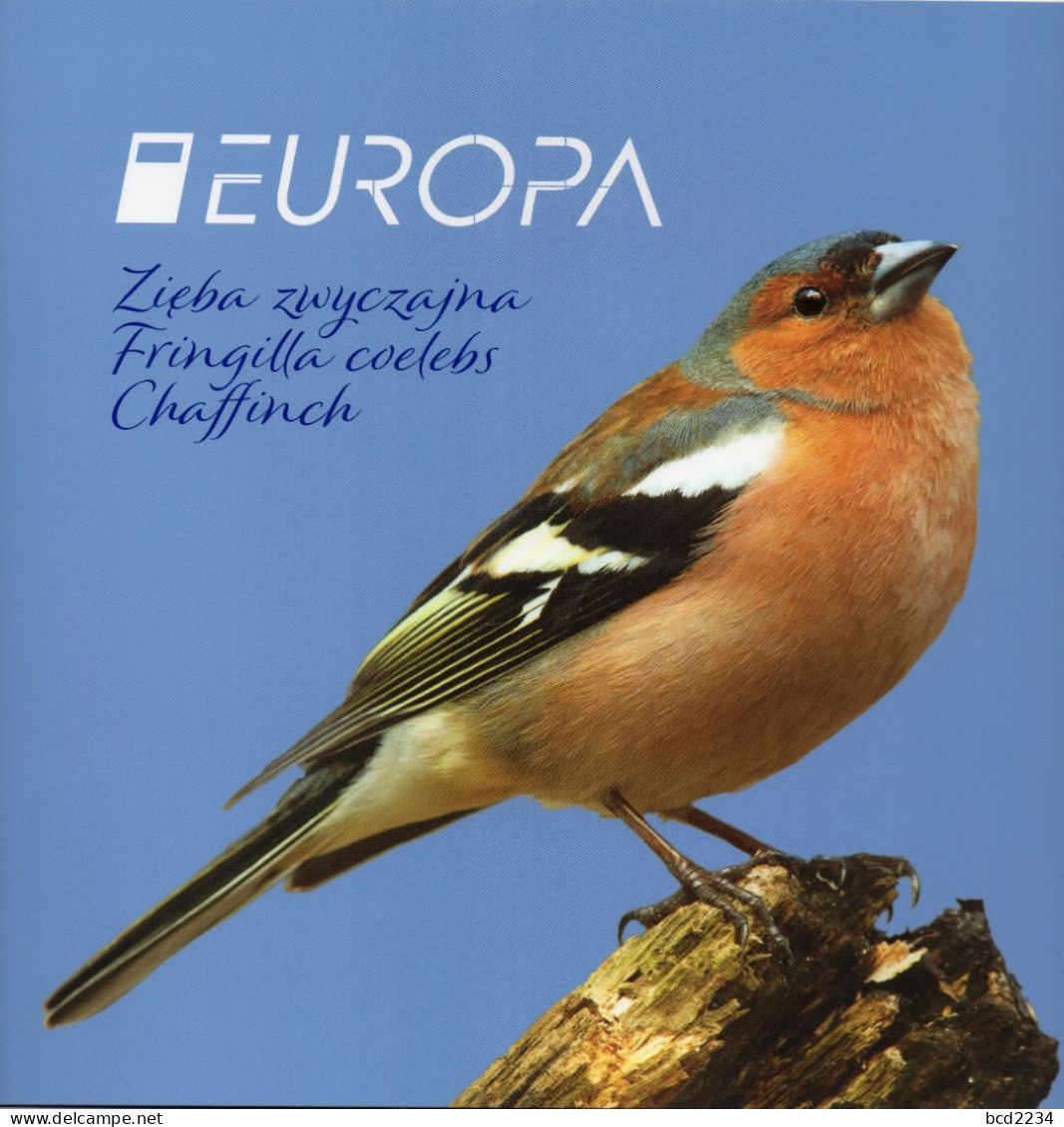 POLAND 2019 POLISH POST OFFICE LIMITED EDITION FOLDER: EUROPA CEPT CHAFFINCH FRINGILLA COELEBS BIRDS EGGS NEST - Lettres & Documents