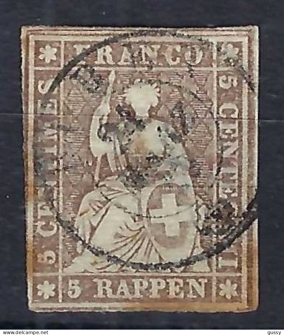 SUISSE Ca.1856-57: Le ZNr. 22D Obl. CAD - Used Stamps
