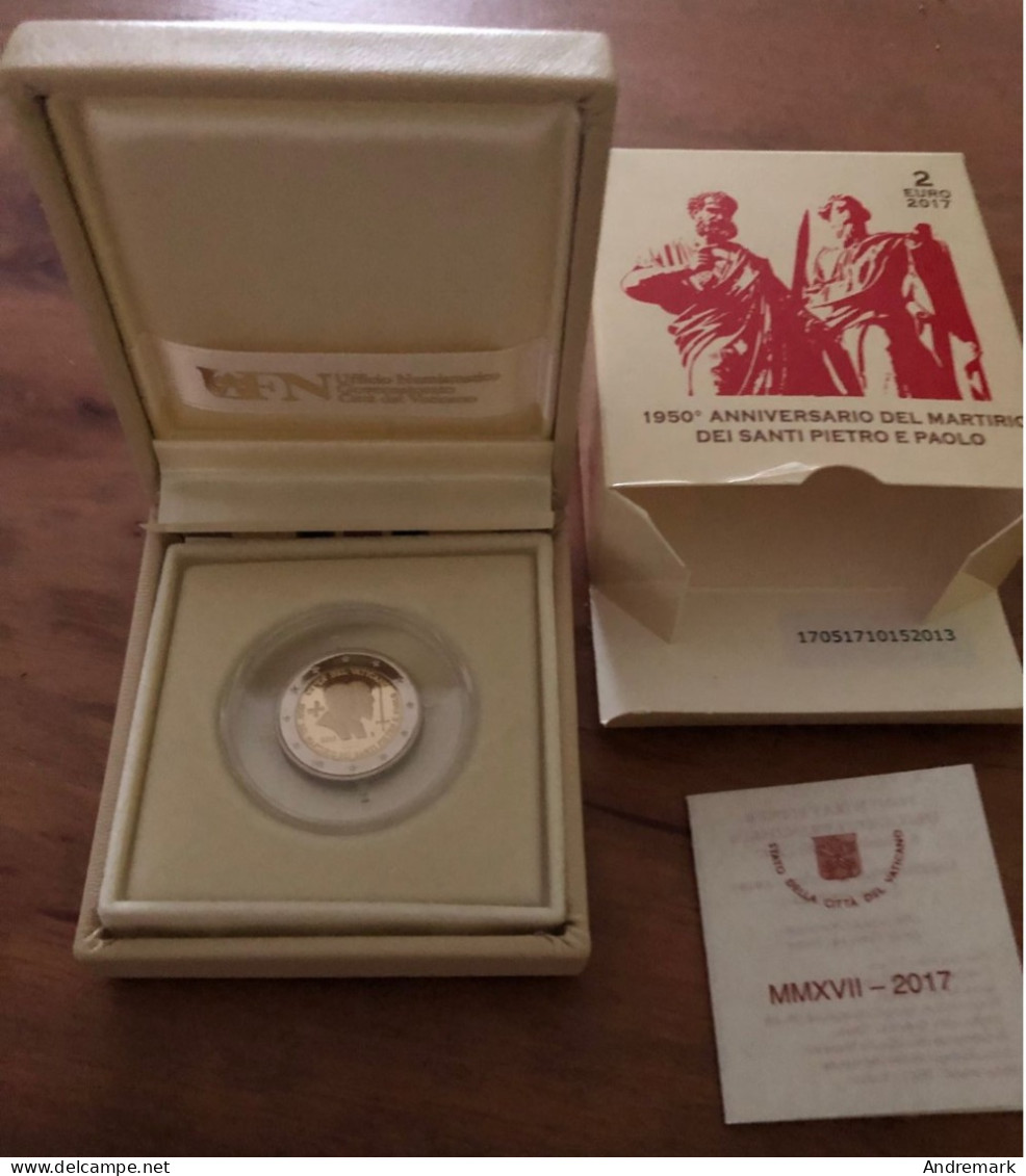 VATICAN 2 Euros 2017 Coffret BE SS Pierre Et Paul - Vatican