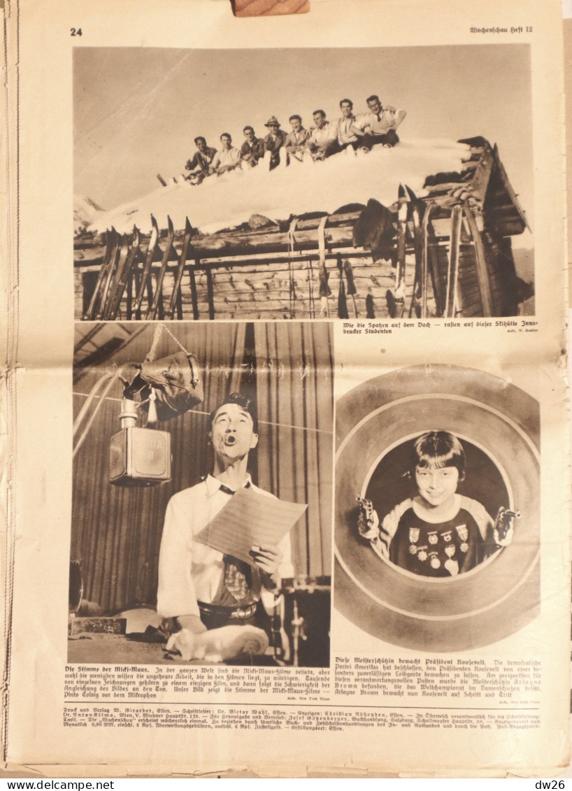 Propagandazeitung: Wochenschau Helf 12, 19 März 1933, General Ritter Von Epp, Leni Riefenstahl, Volkstrauertag In Berlin - Other & Unclassified