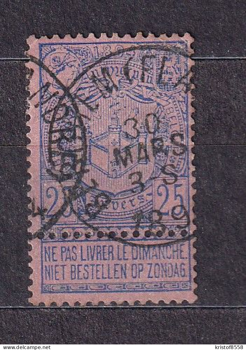 [70_0001] Zegel 70a Met Cirkelstempel Berchem (flandre) Scan Voor- En Achterzijde - 1894-1896 Ausstellungen