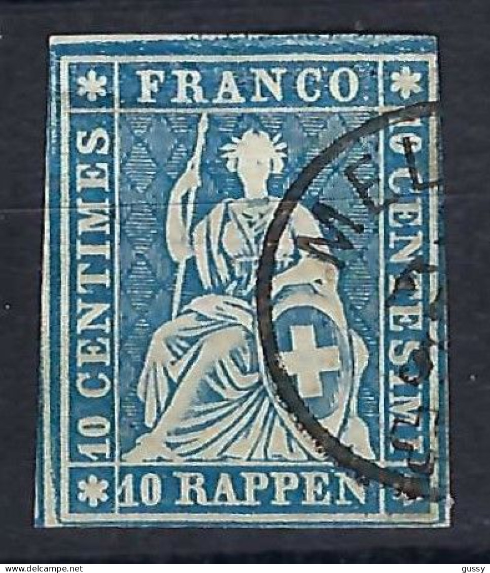 SUISSE Ca.1856-57: Le ZNr. 23Cd  Obl. CAD - Gebraucht