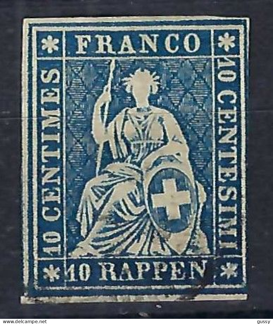 SUISSE Ca.1857-62: Le ZNr. 23G  Obl. CAD - Gebraucht