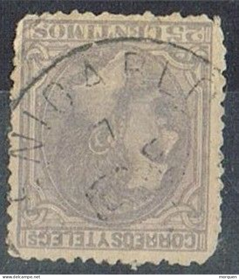 Sello 25 Cts Alfonso XII, Fechador Trebol BENICARLÓ (castellon), Edifil Num 204 º - Used Stamps