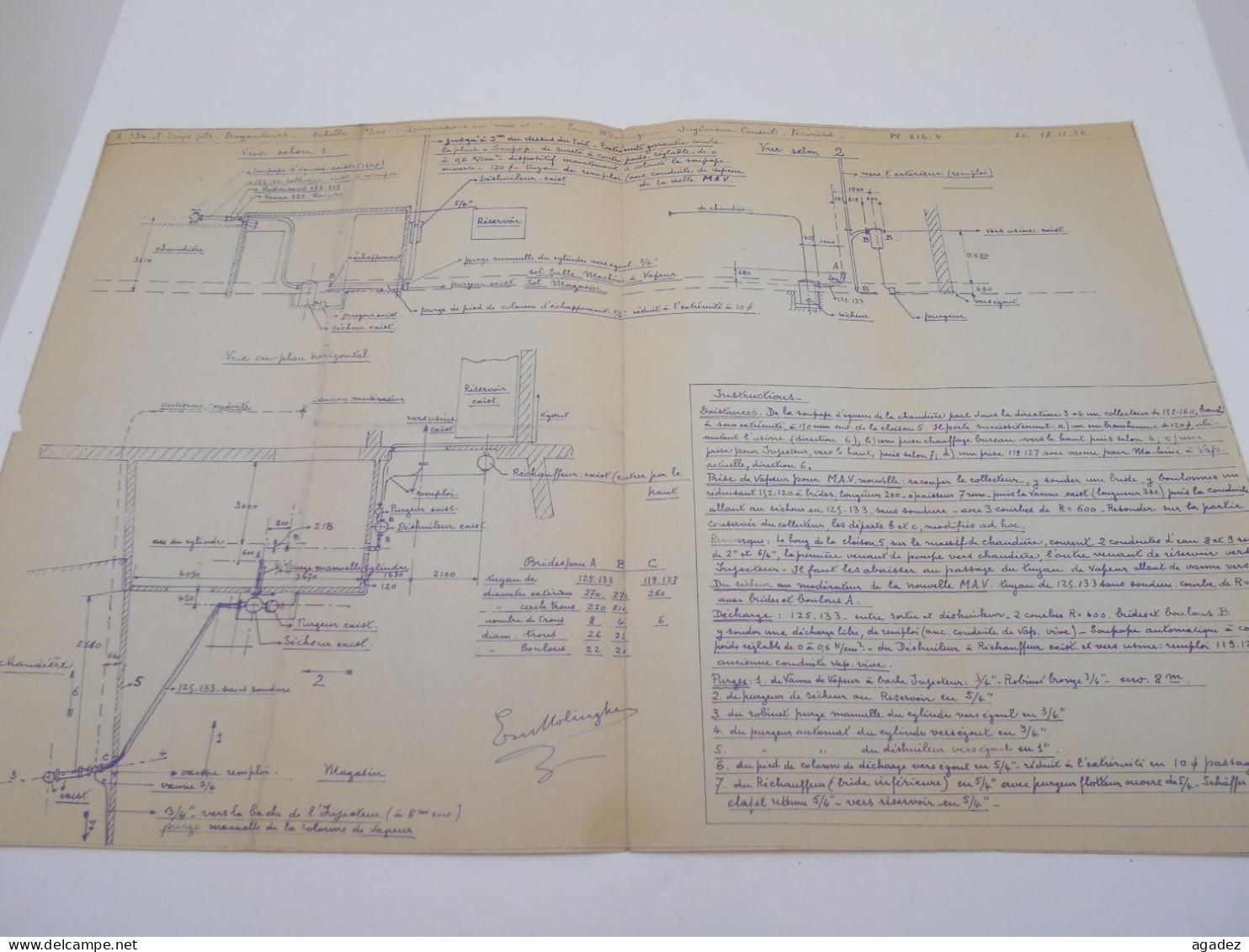 Anciens Documents Usines Carels  &Van Den Kerchove Gand Gent Electricité Et Mecanique 1936 - Elektriciteit En Gas