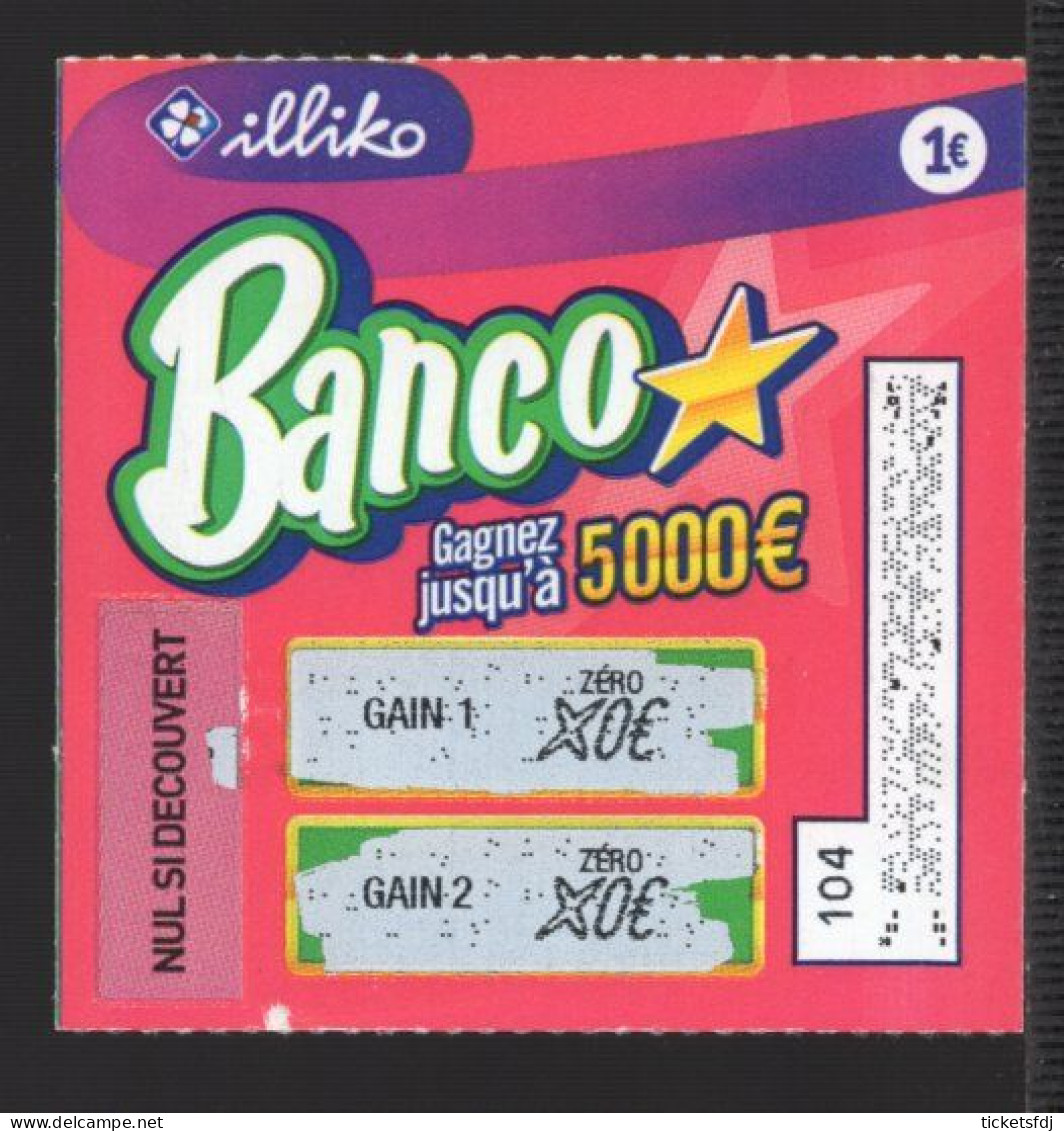 Grattage ILLIKO - BANCO 88701 - 3ème Verso - Le Rose - FRANCAISE DES JEUX - Billetes De Lotería