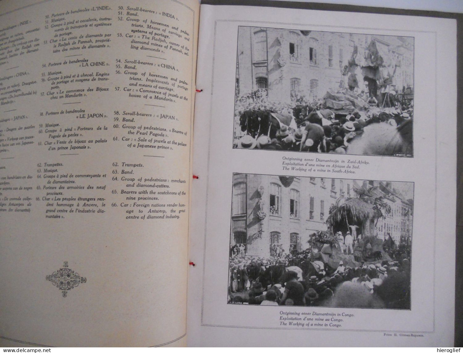 Antwerpen 1923 Juweelenstoet Anvers Cortège Des Bijoux Antwerp Juwel's Pageant - Gedenkboek Juwelen Stoet Diamant - Histoire