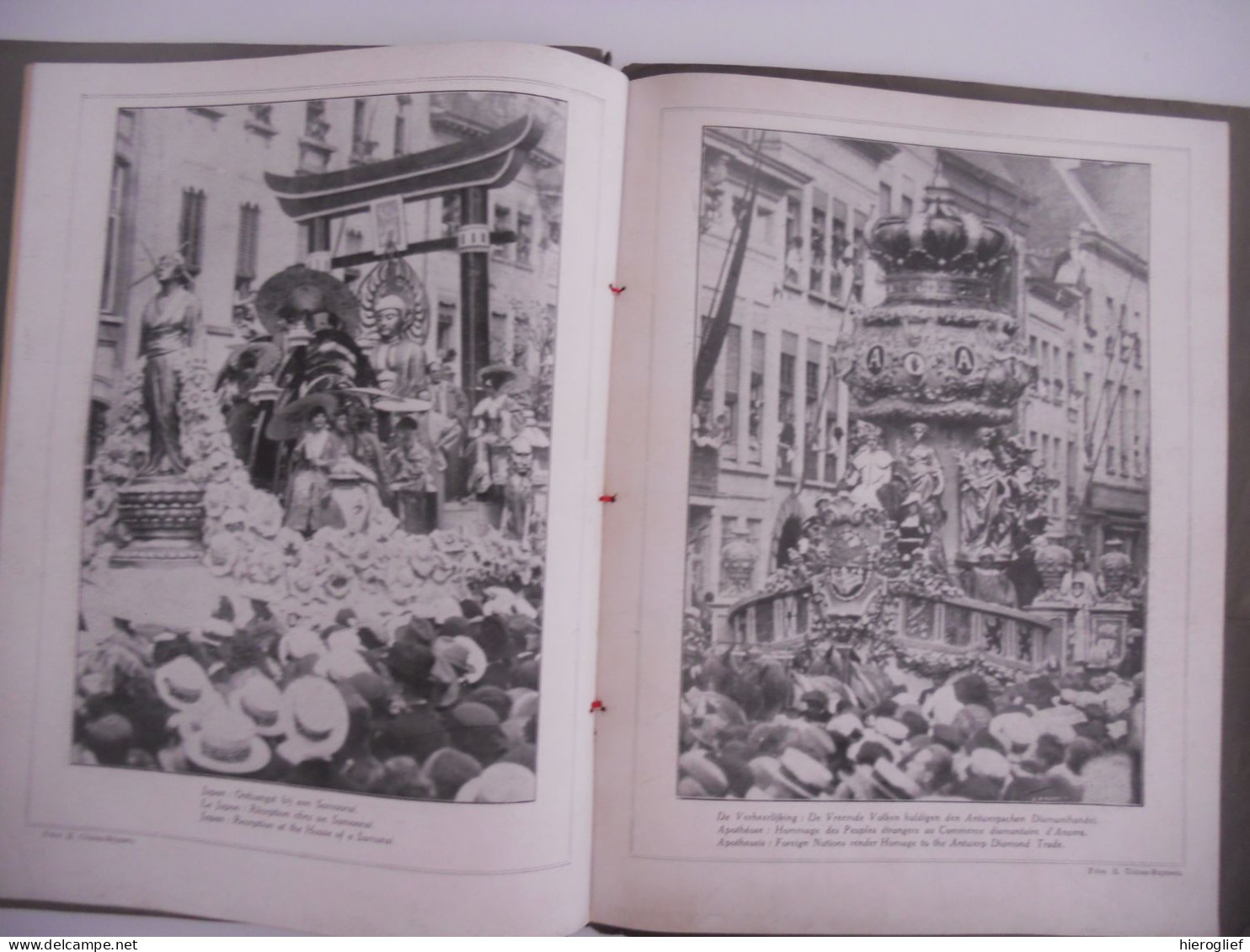 Antwerpen 1923 Juweelenstoet Anvers Cortège des bijoux Antwerp Juwel's pageant - gedenkboek juwelen stoet diamant