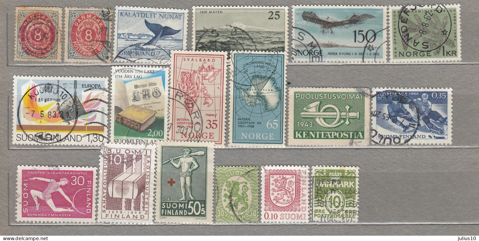 NORWAY FINLAND DANMARK Used(o) Differen Stamps #1611 - Mezclas (max 999 Sellos)