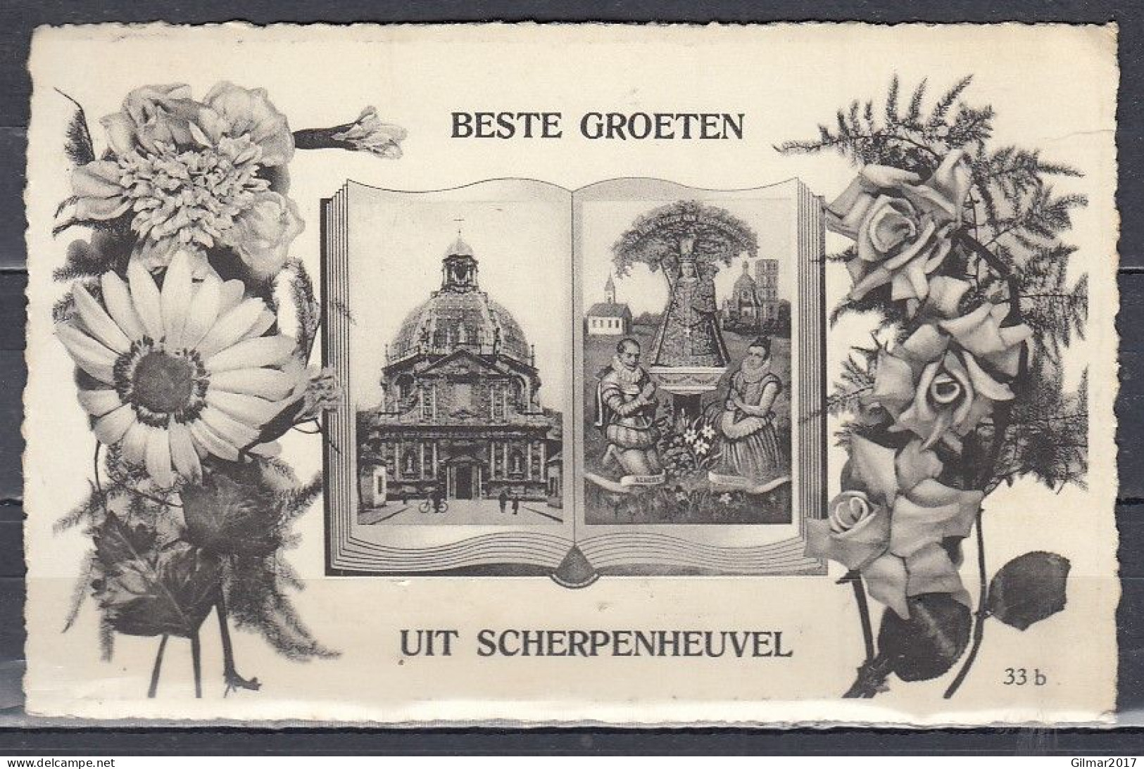 Postkaart Van Scherpenheuvel Naar Essen - 1935-1949 Klein Staatswapen