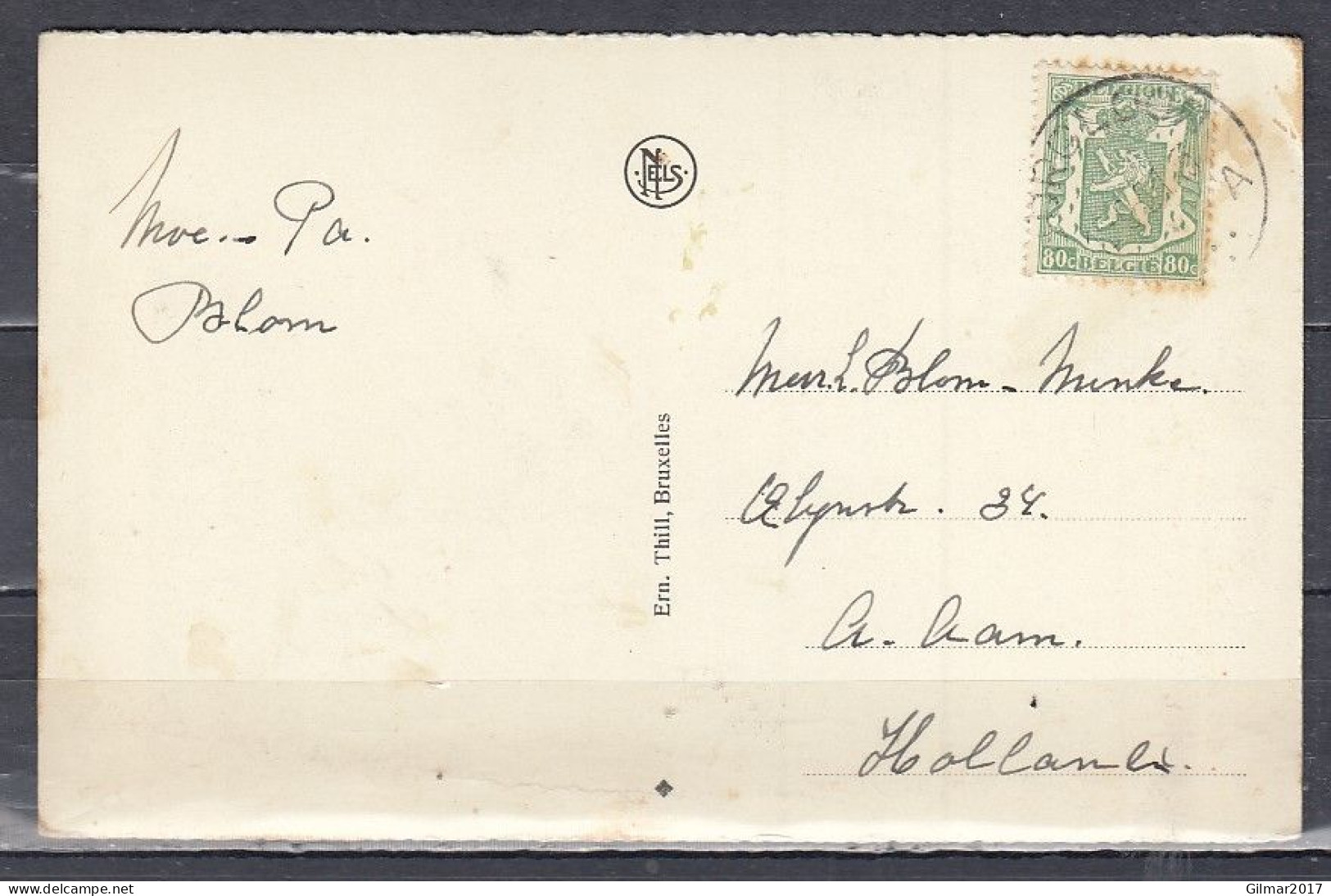 Postkaart Van Borgloon A Naar Nederland - 1935-1949 Small Seal Of The State