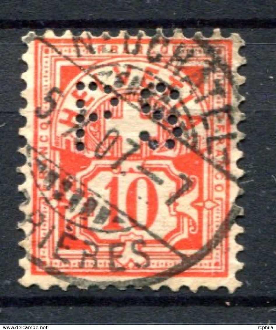 RC 26687 SUISSE TIMBRE PERFORÉ " PS " - Perforadas