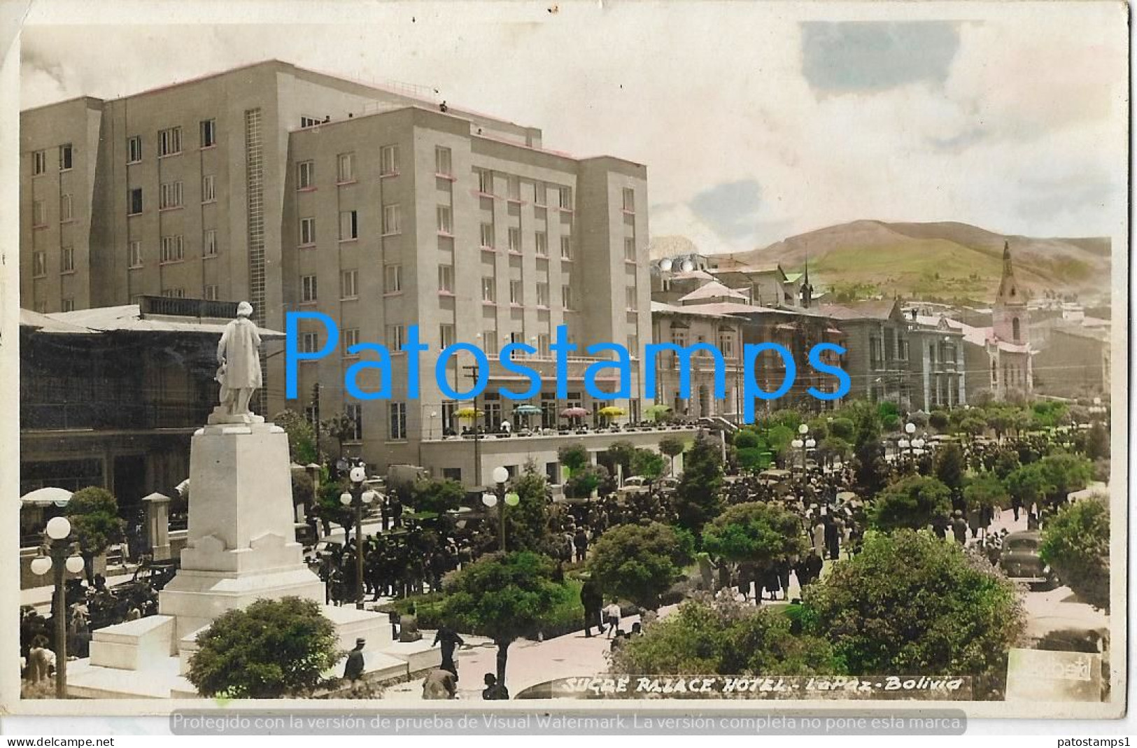 221366 BOLIVIA LA PAZ SUGAR PALACE HOTEL POSTAL POSTCARD - Bolivie