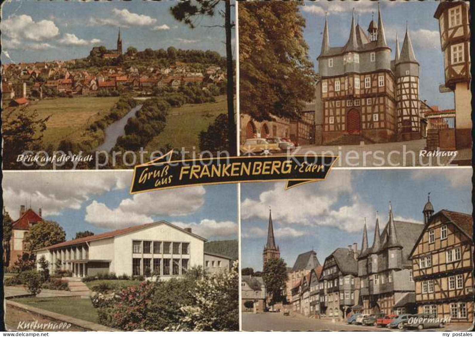 72456295 Frankenberg Eder Rathaus Kulturhalle Obermarkt Blick Auf Stadt Frankenb - Frankenberg (Eder)