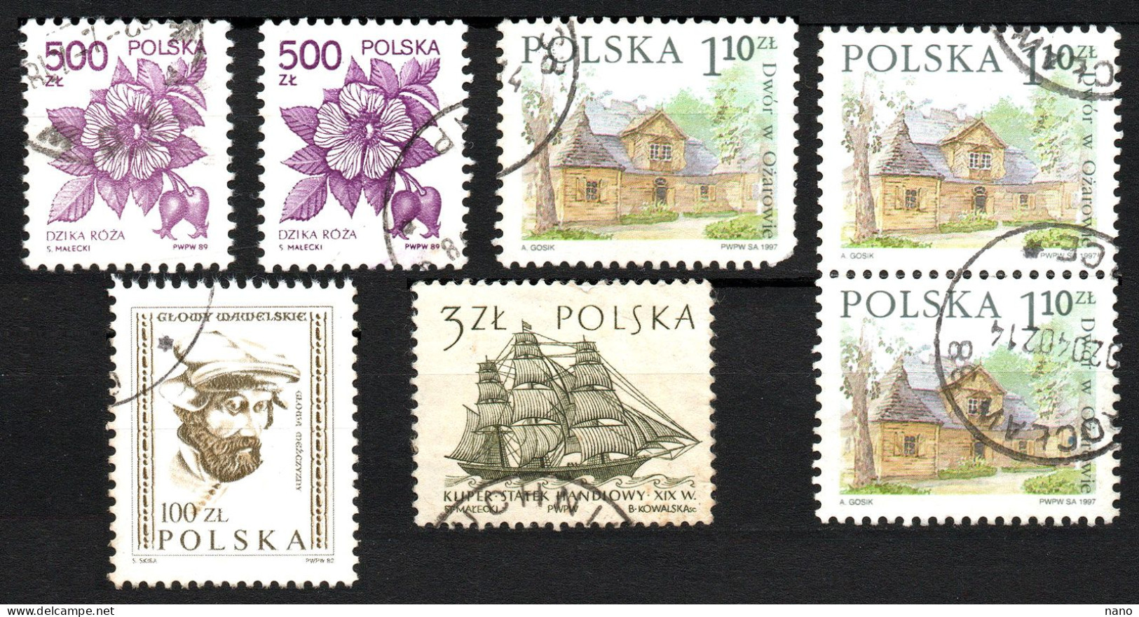 Pologne - Lot De 7 Timbres - Différentes Périodes - Oblitérés - Sonstige & Ohne Zuordnung