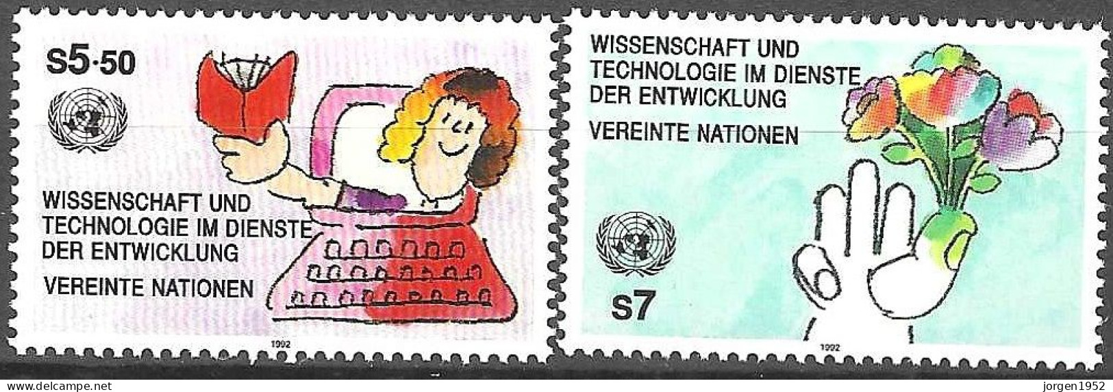 UNITED NATIONS # VIENNA FROM 1992 STAMPWORLD 139-40** - Emissions Communes New York/Genève/Vienne