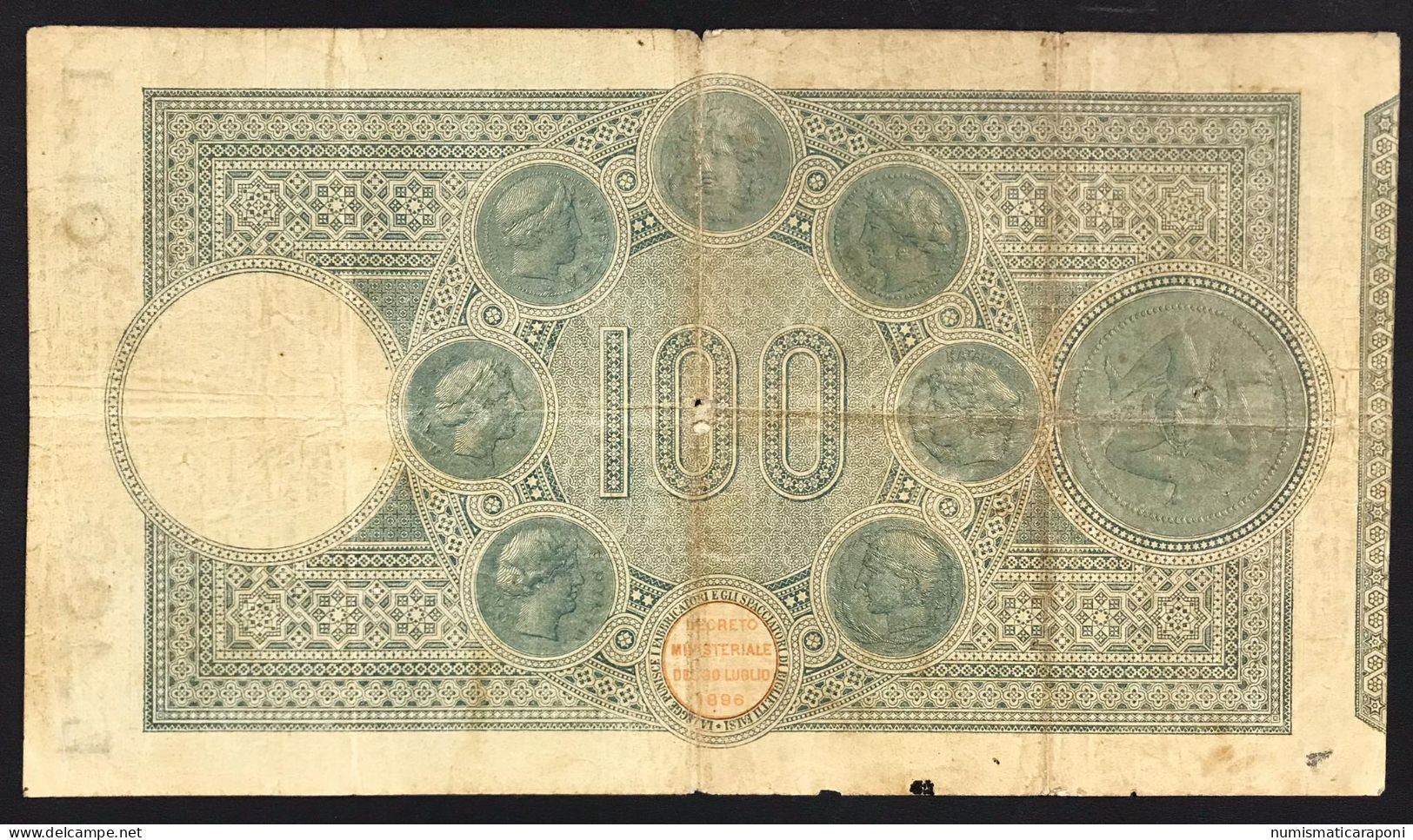 100 Lire Banco Di Sicilia 18 05 1915 Naturale Mb+ Raro Lotto 2644 - Autres & Non Classés