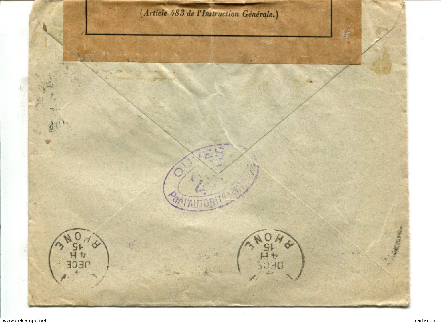 SUISSE Zurich Bahnof 1915 - Affranchissement 25 Helvetia Seul Sur Lettre Censurée + Bande Papier Postes Et Télégraphes - Marcophilie