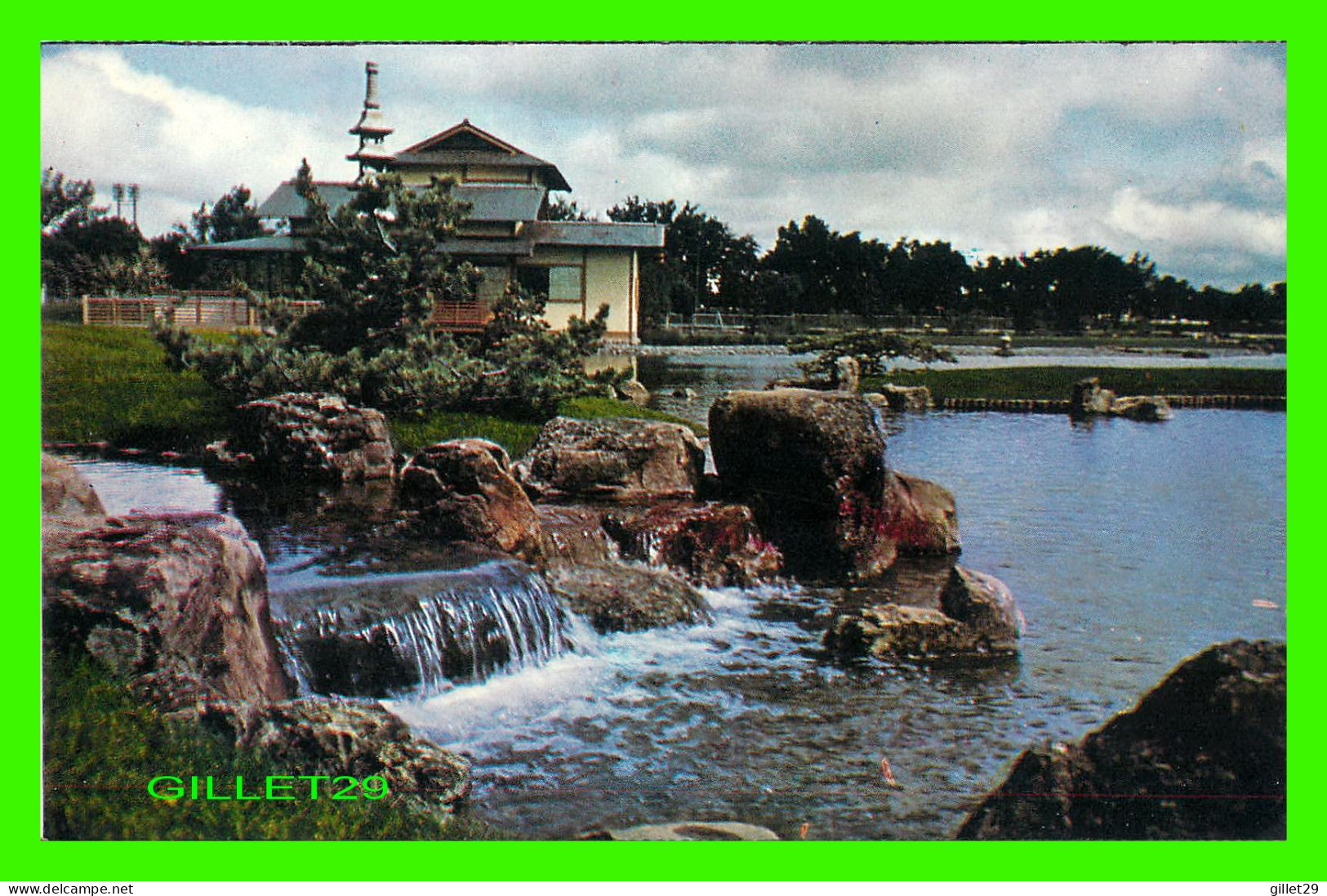 LETHBRIDGE, ALBERTA - NIKKA YUKO CENTENNIAL GARDEN, PAVILION AND WATERFALL - THE HERALD PRINTERS - - Sonstige & Ohne Zuordnung