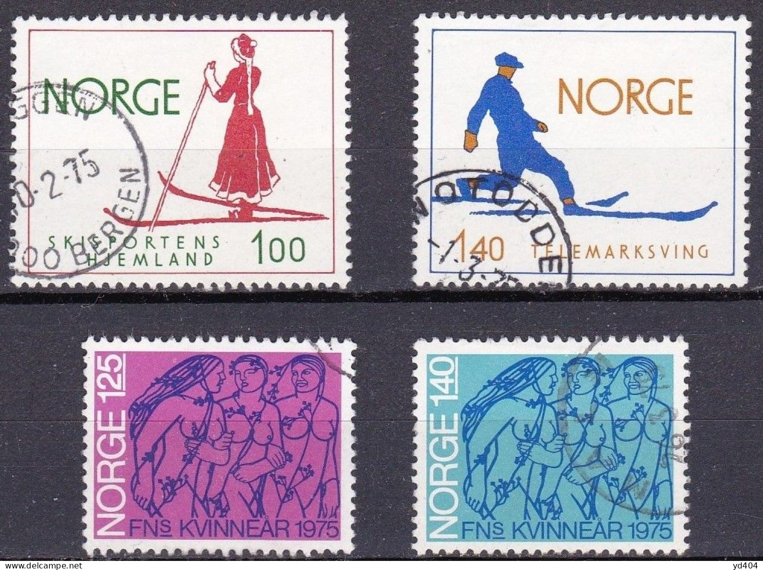 NO089B – NORVEGE - NORWAY – 1975 – FULL YEAR SET – Y&T # 651/73 USED 18 € - Oblitérés