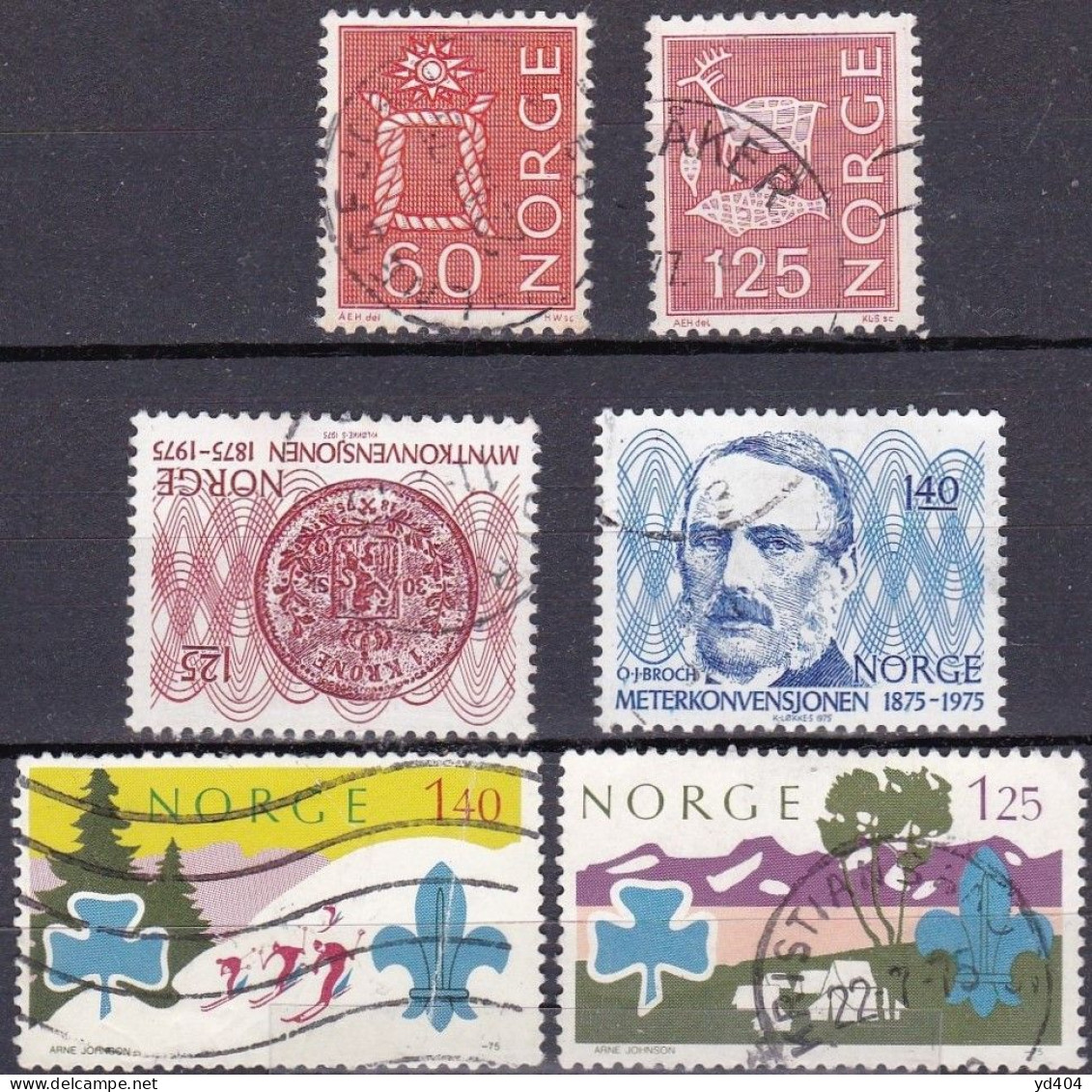 NO089B – NORVEGE - NORWAY – 1975 – FULL YEAR SET – Y&T # 651/73 USED 18 € - Usados