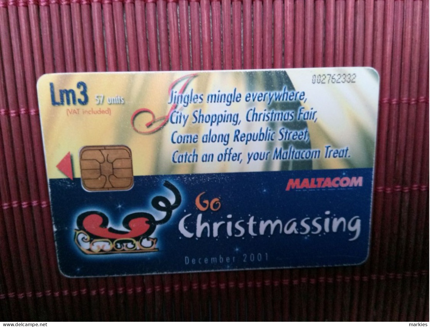 Phonecard Christmassing Used  Rare - Malte