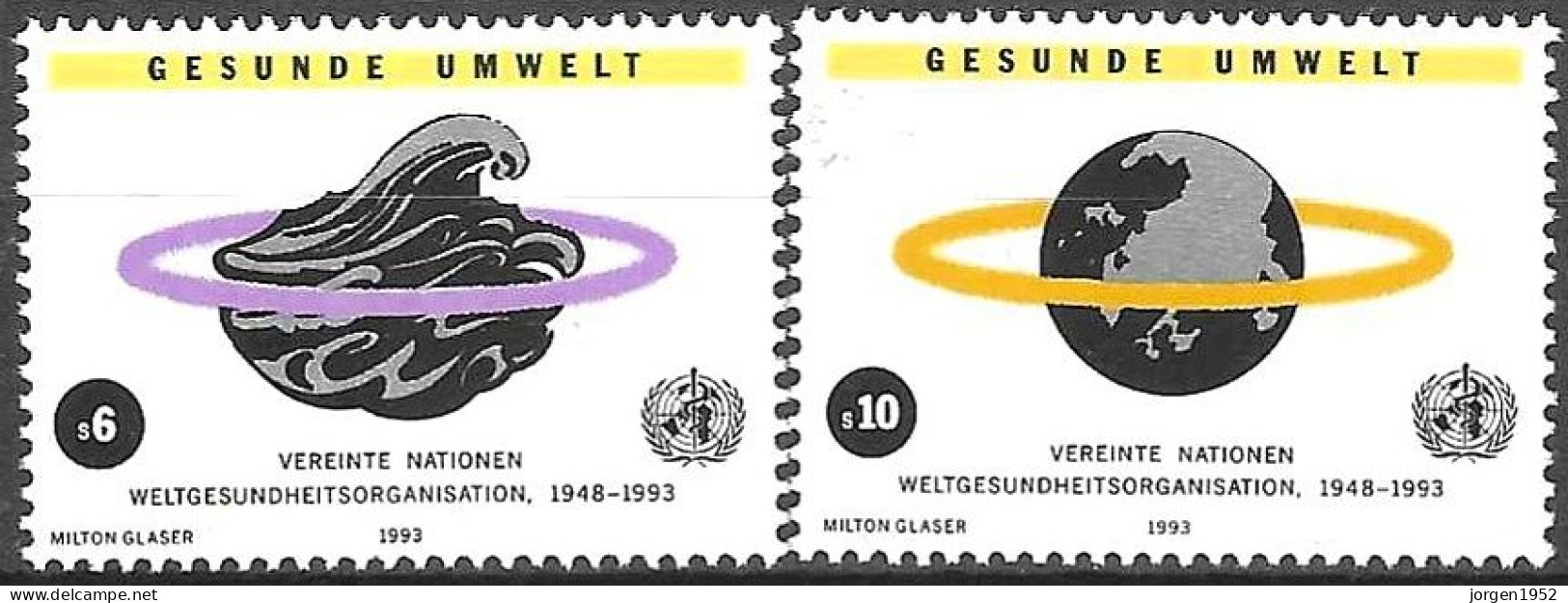 UNITED NATIONS # VIENNA FROM 1993 STAMPWORLD 151-52** - Emissions Communes New York/Genève/Vienne