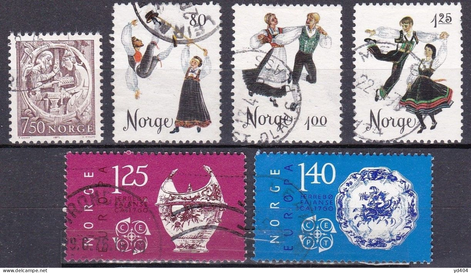 NO090B – NORVEGE - NORWAY – 1976 – FULL YEAR SET – Y&T # 674/92 USED 10,75 € - Gebruikt