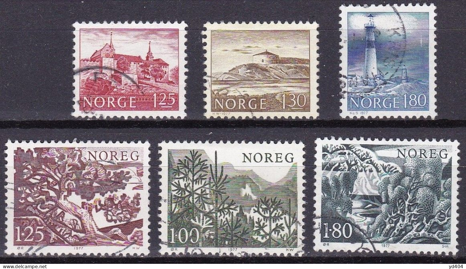 NO091B – NORVEGE - NORWAY – 1977 – FULL YEAR SET – Y&T # 693/713 USED 14,55 € - Gebraucht