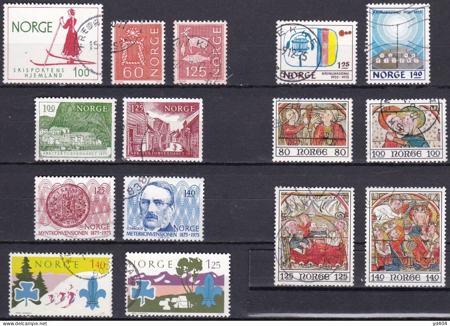 NO089 – NORVEGE - NORWAY – 1975 USED LOT – Y&T # 651-673 – CV 7,50 € - Gebraucht