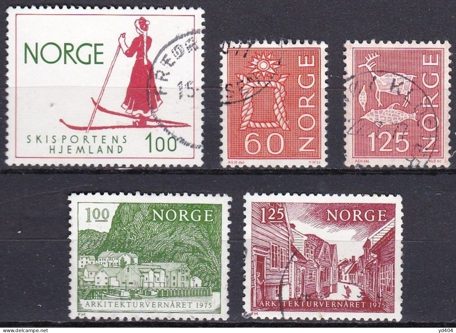 NO089 – NORVEGE - NORWAY – 1975 USED LOT – Y&T # 651-673 – CV 7,50 € - Usados