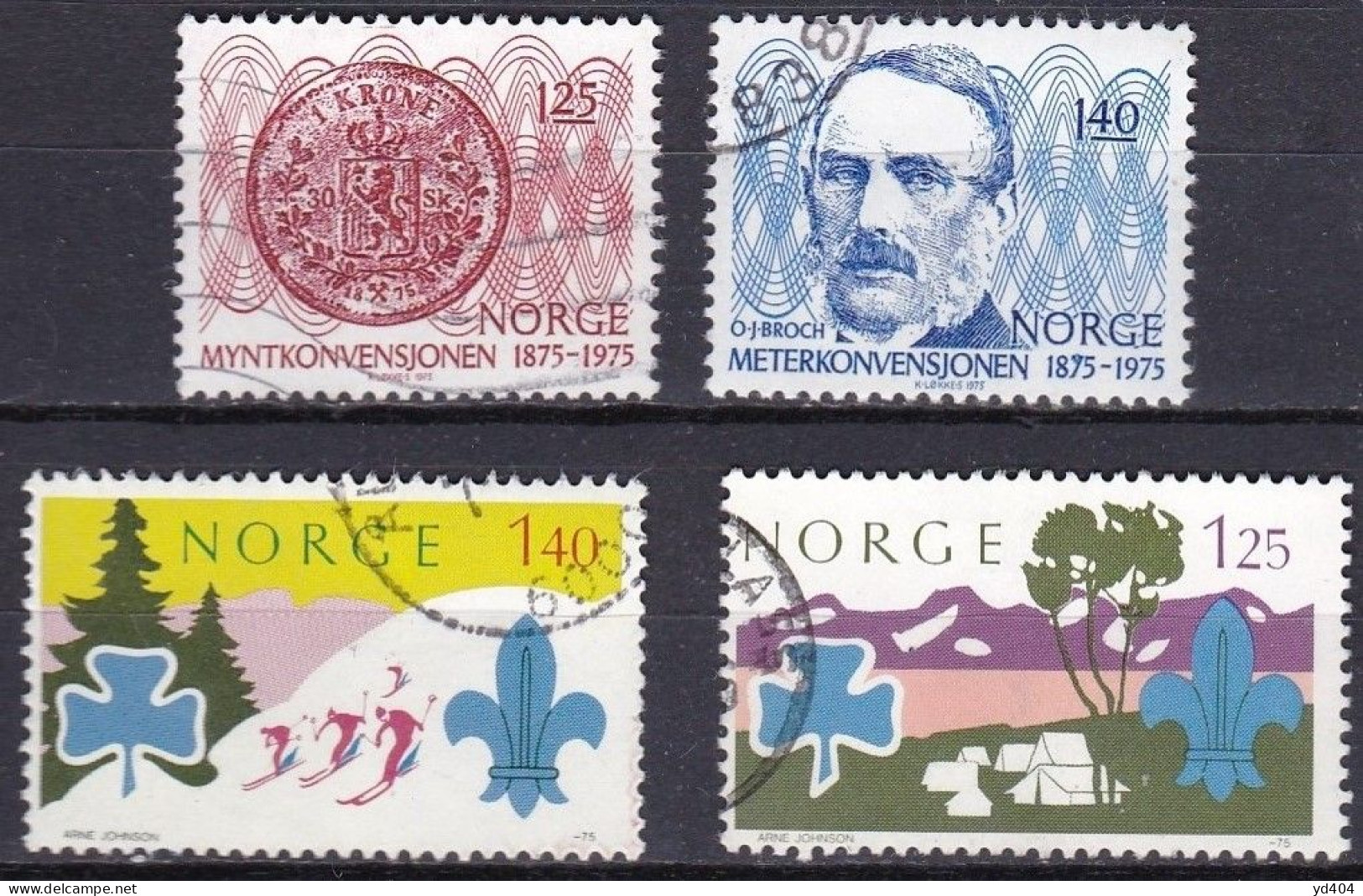 NO089 – NORVEGE - NORWAY – 1975 USED LOT – Y&T # 651-673 – CV 7,50 € - Usados