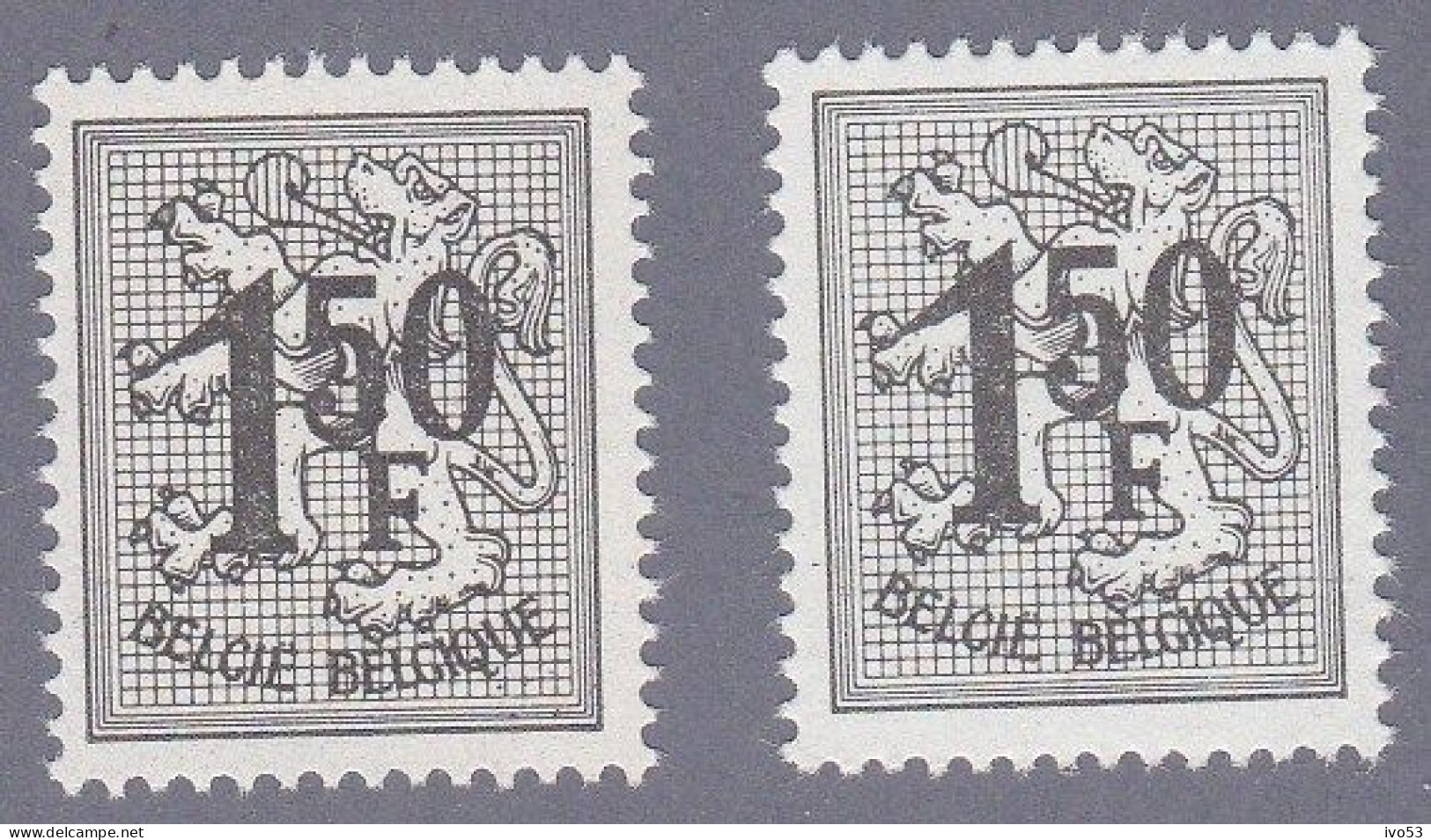 1969 Nr 1518P2 + P1** ZONDER SCHARNIER.CIJFER OP HERALDIEKE LEEUW. - 1951-1975 Heraldieke Leeuw