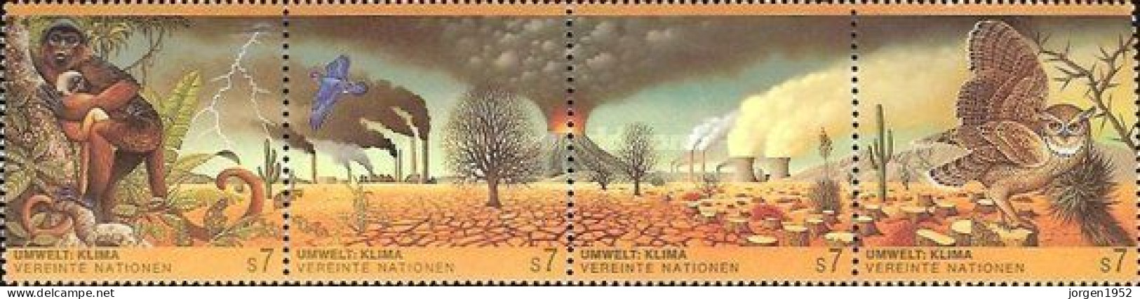 UNITED NATIONS # VIENNA FROM 1993 STAMPWORLD 160-63** - Emissions Communes New York/Genève/Vienne