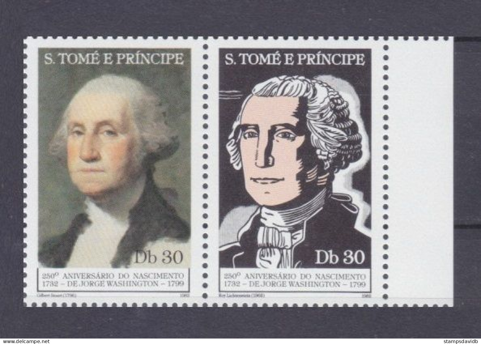 1982 Sao Tome And Principe 774-775Paar 250 Years Of George Washington 6,00 € - George Washington