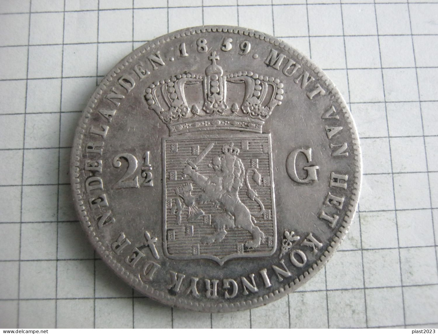 Netherlands 2 1/2 Gulden 1859 - 1849-1890 : Willem III