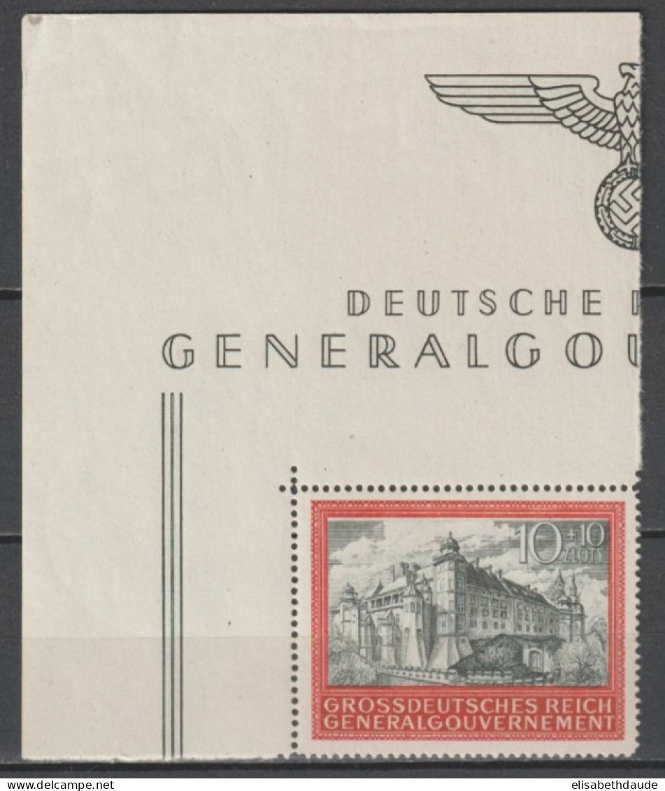 1944 - GOUVERNEMENT GENERAL / POLOGNE - YVERT N°136 ** MNH - COTE = 15 EUR - Gouvernement Général