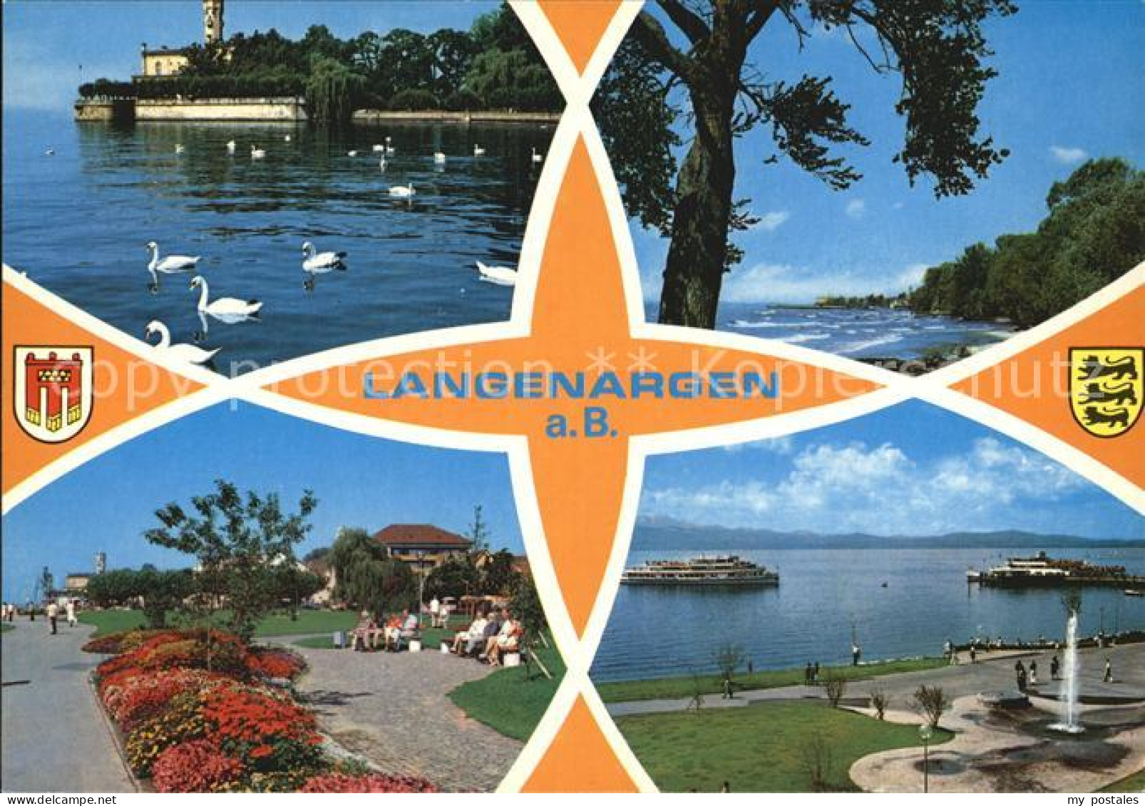 72454266 Langenargen Bodensee Teilansichten Promenade Faehrschiffe Langenargen - Langenargen