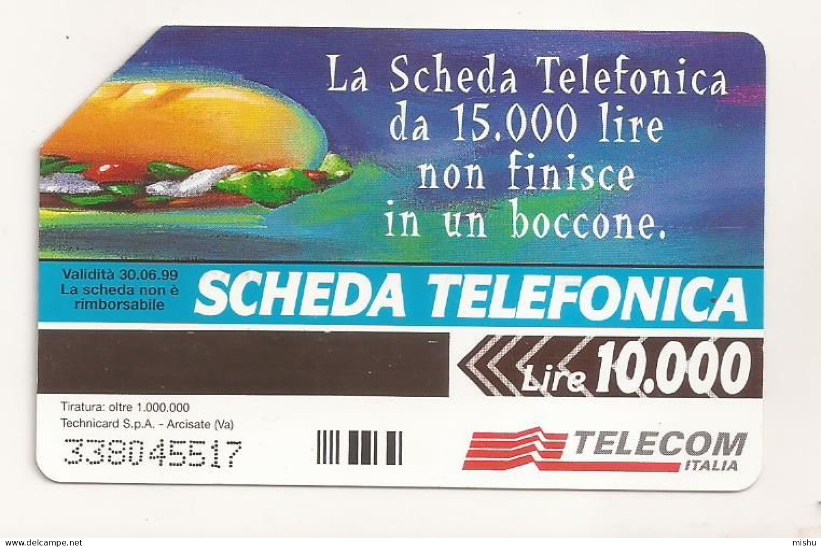 CT1 - Italy Phonecard - Telecom Italia  - 10000 Lire - Sonstige & Ohne Zuordnung