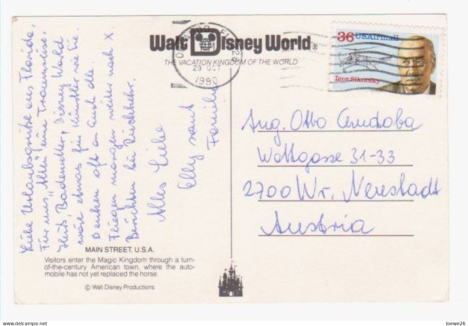 Ak. Walt Disney World Resort, Main Street, Gel. 1990 - Orlando