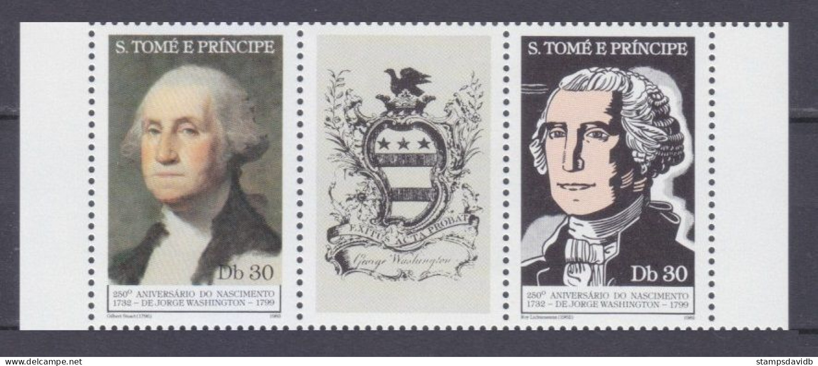 1982 Sao Tome And Principe 774-775+Tab 250 Years Of George Washington 6,00 € - George Washington