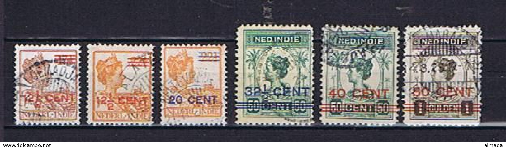 NL-Indien 1921: Michel 132-138, Missing 137! Used, Gestempelt (OHNE 137!)sed,  Gestempelt - Niederländisch-Indien