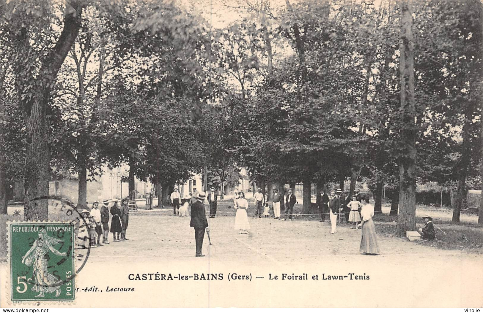 PIE-23-GOLL. 7804 : CASTERA-LES-BAINS. LE LAWN-TENIS. TENNIS ? - Castera