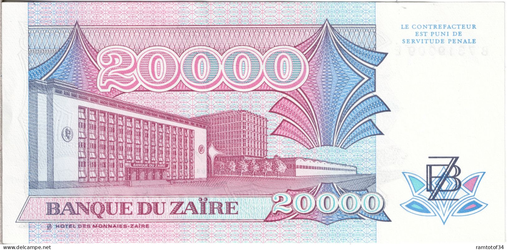 ZAIRE - 20000 Zaïre 1991 UNC - Zaire