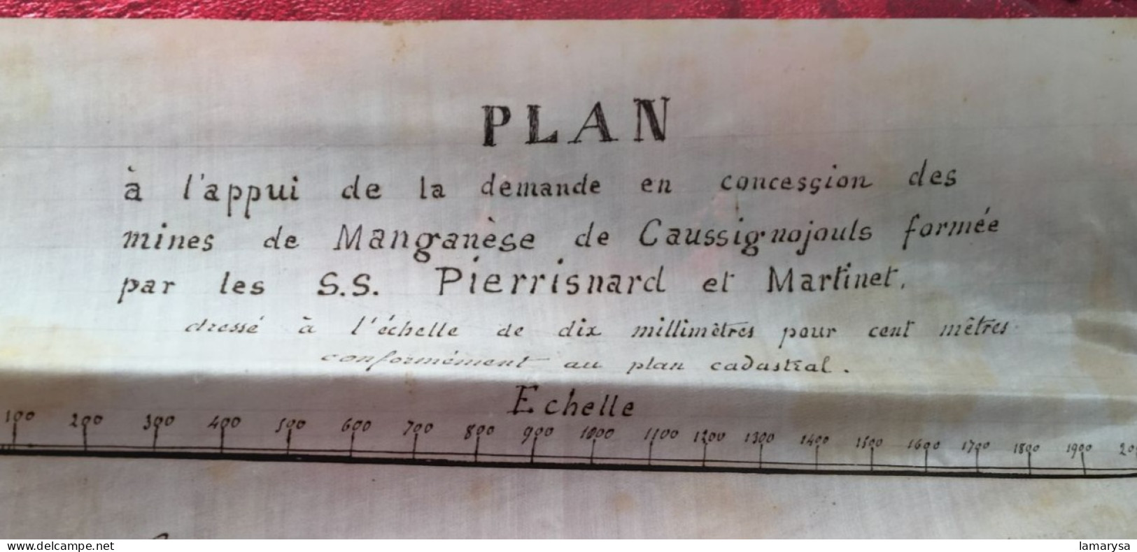 2 Plans Concession Mines De Manganèse De Caussignojoul Fermées Par S.S. Perrisnard & Marlinet-Puech-bois De L'Estelier - Otros Planes