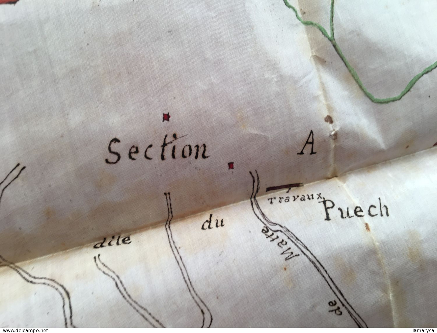 2 Plans Concession Mines de Manganèse de Caussignojoul fermées par S.S. Perrisnard & Marlinet-Puech-bois de l'Estelier